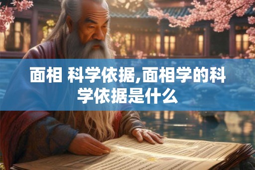 面相 科学依据,面相学的科学依据是什么