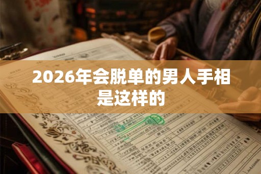 2026年会脱单的男人手相是这样的