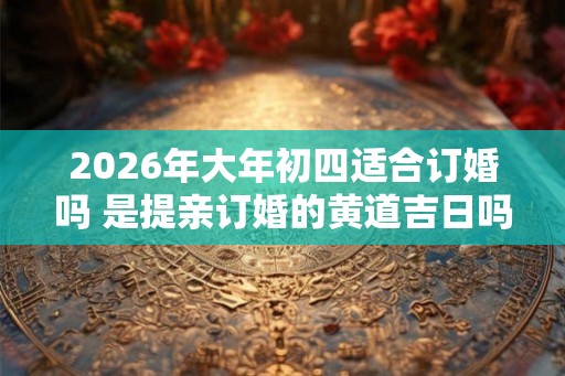 2026年大年初四适合订婚吗 是提亲订婚的黄道吉日吗