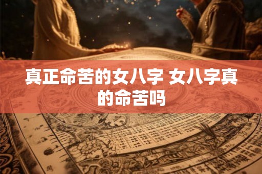 真正命苦的女八字 女八字真的命苦吗