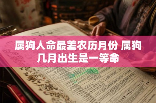 属狗人命最差农历月份 属狗几月出生是一等命