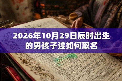 2026年10月29日辰时出生的男孩子该如何取名 2026年10月29日辰时出生的男孩子该如何取名