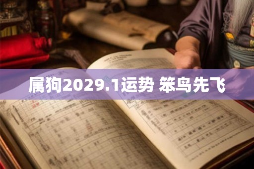 属狗2029.1运势 笨鸟先飞