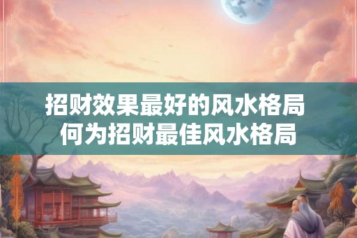 招财效果最好的风水格局 何为招财最佳风水格局