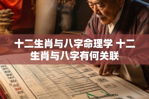 十二生肖与八字命理学 十二生肖与八字有何关联