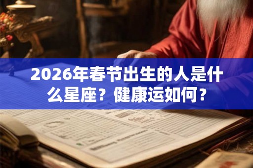2026年春节出生的人是什么星座?健康运如何? 2026年春节出生的人是什么星座?健康运如何?