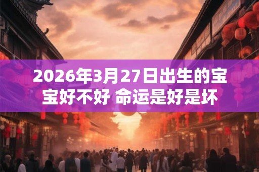 2026年3月27日出生的宝宝好不好 命运是好是坏 2026年3月27日出生的宝宝好不好 命运是好是坏