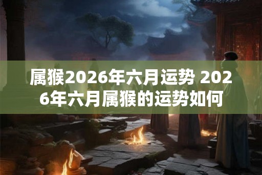 属猴2026年六月运势 2026年六月属猴的运势如何
