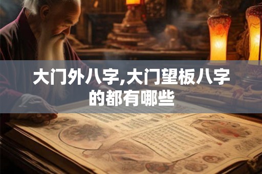 大门外八字,大门望板八字的都有哪些