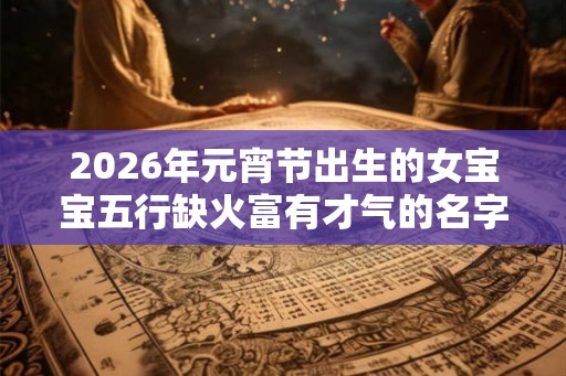 2026年元宵节出生的女宝宝五行缺火富有才气的名字集锦 2026年元宵节出生的女宝宝五行缺火富有才气的名字集锦