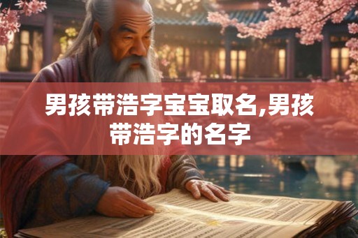 男孩带浩字宝宝取名,男孩带浩字的名字 男孩带浩字宝宝取名,男孩带浩字的名字