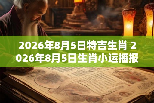 2026年8月5日特吉生肖 2026年8月5日生肖小运播报