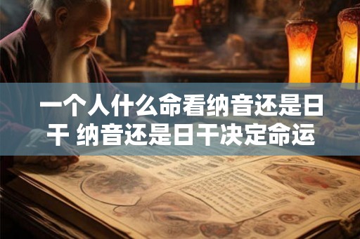 一个人什么命看纳音还是日干 纳音还是日干决定命运