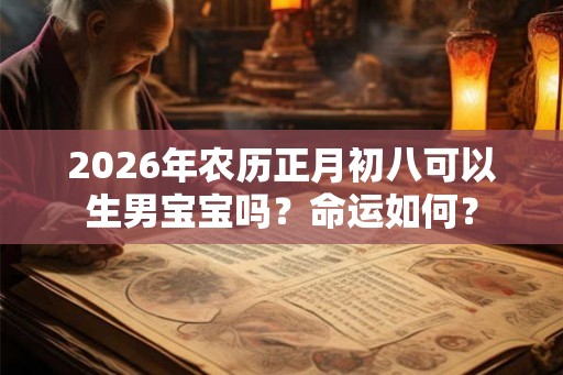 2026年农历正月初八可以生男宝宝吗？命运如何？