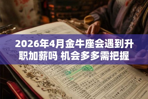 2026年4月金牛座会遇到升职加薪吗 机会多多需把握