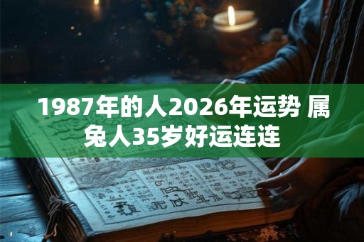 1987年的人2026年运势 属兔人35岁好运连连 1987年的人2026年运势 属兔人35岁好运连连