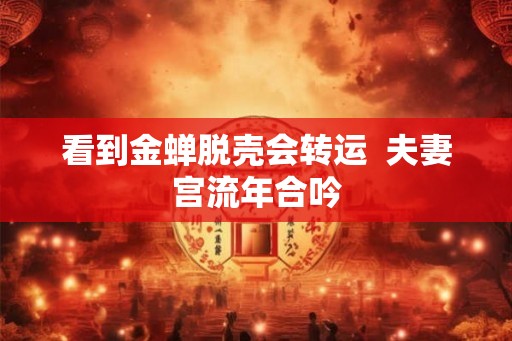看到金蝉脱壳会转运  夫妻宫流年合吟