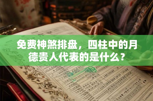 免费神煞排盘，四柱中的月德贵人代表的是什么？