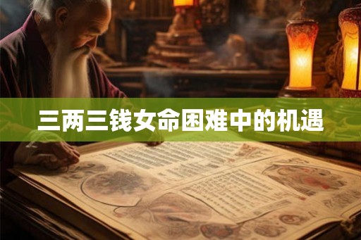 三两三钱女命困难中的机遇 三两三钱女命困难中的机遇