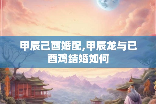 甲辰己酉婚配,甲辰龙与已酉鸡结婚如何