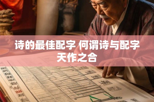 诗的最佳配字 何谓诗与配字天作之合