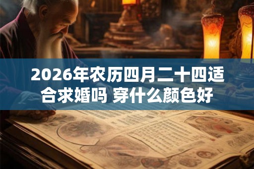 2026年农历四月二十四适合求婚吗 穿什么颜色好 2026年农历四月二十四适合求婚吗 穿什么颜色好