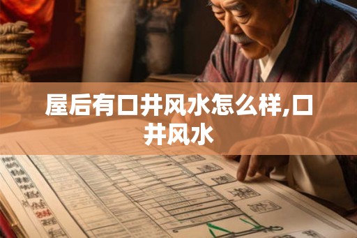 屋后有口井风水怎么样,口井风水 屋后有口井风水怎么样,口井风水
