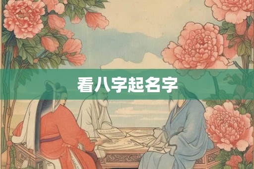 看八字起名字