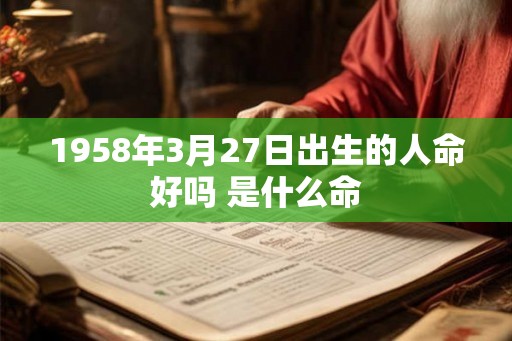 1958年3月27日出生的人命好吗 是什么命