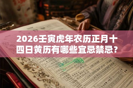 2026壬寅虎年农历正月十四日黄历有哪些宜忌禁忌？