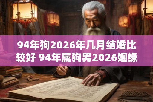 94年狗2026年几月结婚比较好 94年属狗男2026姻缘 94年狗2026年几月结婚比较好 94年属狗男2026姻缘