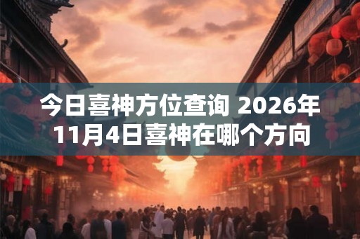 今日喜神方位查询 2026年11月4日喜神在哪个方向 今日喜神方位查询 2026年11月4日喜神在哪个方向