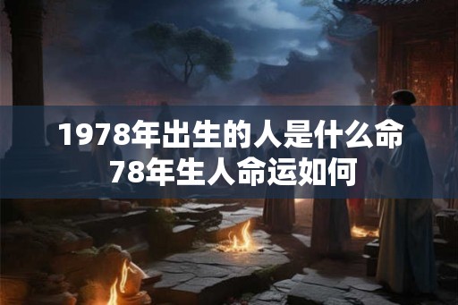 1978年出生的人是什么命 78年生人命运如何