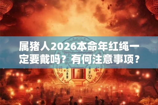 属猪人2026本命年红绳一定要戴吗?有何注意事项? 属猪人2026本命年红绳一定要戴吗?有何注意事项?