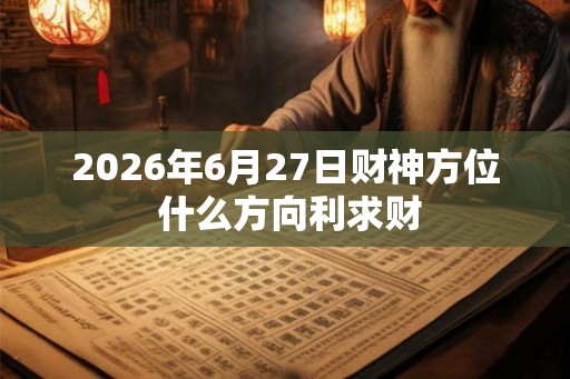 2026年6月27日财神方位 什么方向利求财