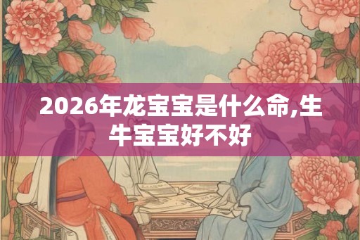 2026年龙宝宝是什么命,生牛宝宝好不好