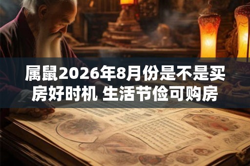 属鼠2026年8月份是不是买房好时机 生活节俭可购房产