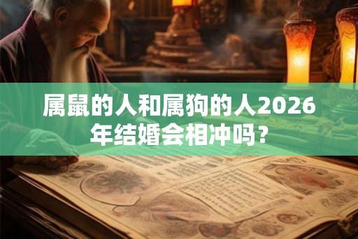 属鼠的人和属狗的人2026年结婚会相冲吗？