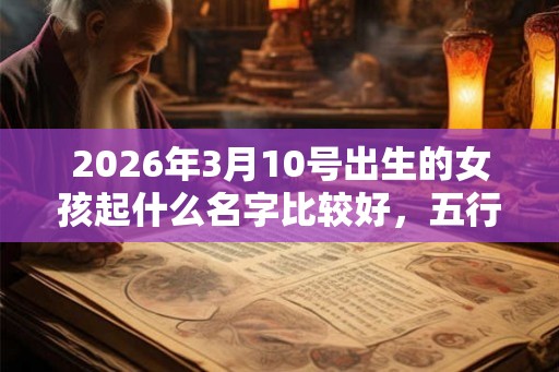 2026年3月10号出生的女孩起什么名字比较好，五行属什么