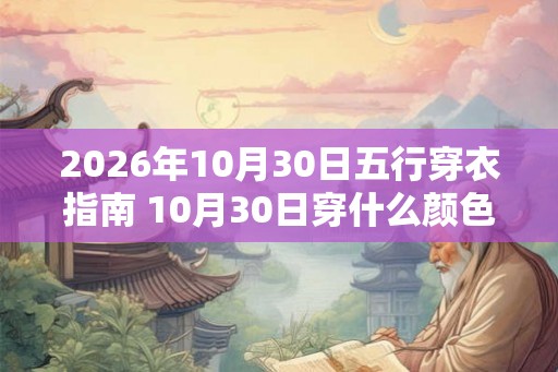 2026年10月30日五行穿衣指南 10月30日穿什么颜色衣服