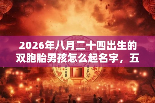 2026年八月二十四出生的双胞胎男孩怎么起名字,五行属什么? 2026年八月二十四出生的双胞胎男孩怎么起名字,五行属什么?