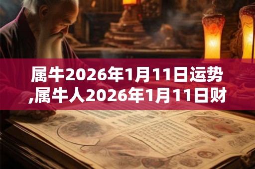 属牛2026年1月11日运势,属牛人2026年1月11日财运,生肖牛2026年1月11日运势