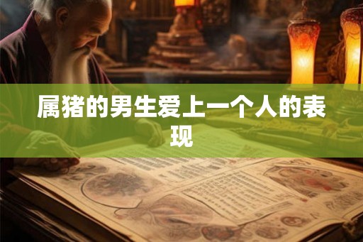 属猪的男生爱上一个人的表现