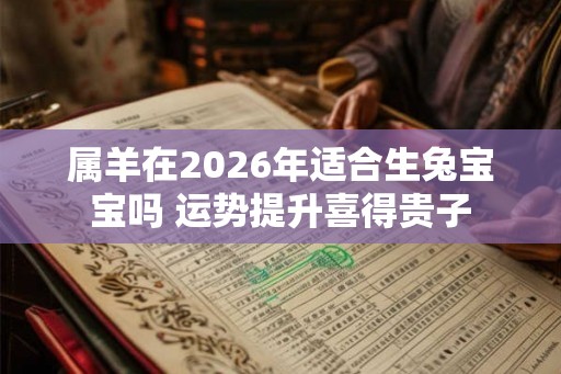 属羊在2026年适合生兔宝宝吗 运势提升喜得贵子