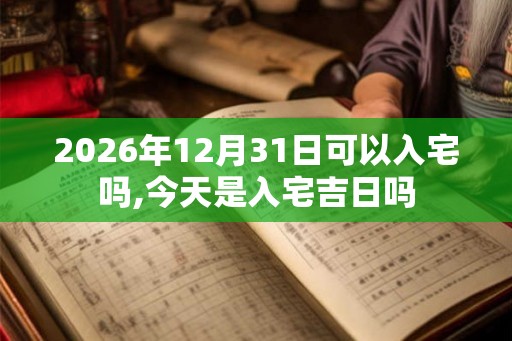 2026年12月31日可以入宅吗,今天是入宅吉日吗