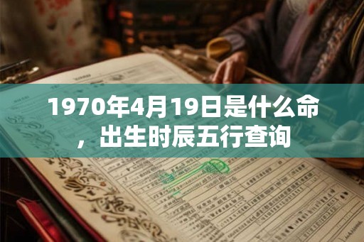1970年4月19日是什么命，出生时辰五行查询