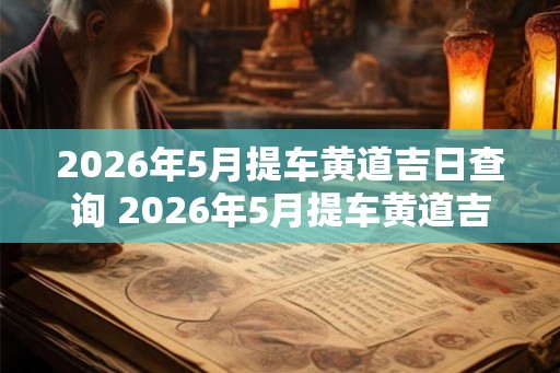 2026年5月提车黄道吉日查询 2026年5月提车黄道吉日是哪一天