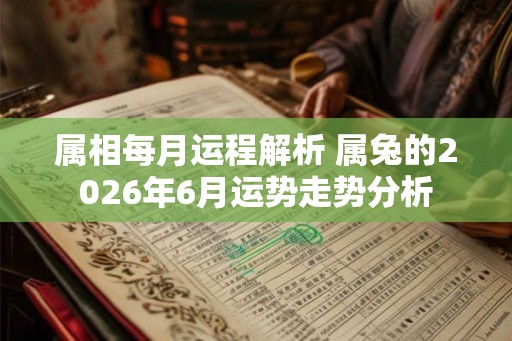 属相每月运程解析 属兔的2026年6月运势走势分析