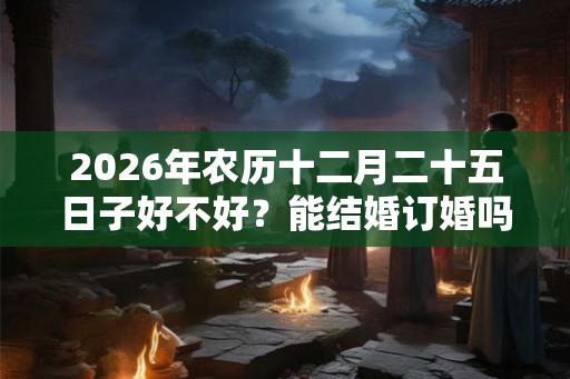 2026年农历十二月二十五日子好不好？能结婚订婚吗？