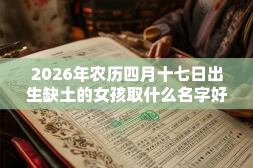 2026年农历四月十七日出生缺土的女孩取什么名字好？